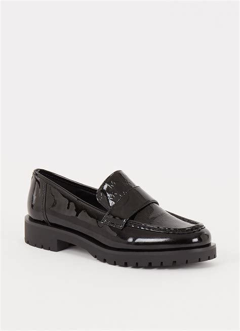 michael kors galloway loafer zwart lakleer|Holland Signature Logo Loafer .